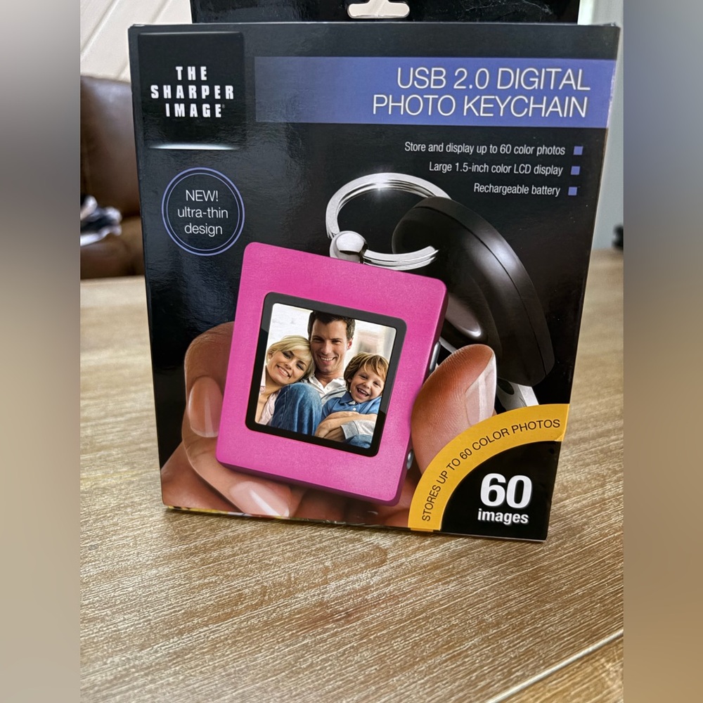 Sharper Image Pink Digital Photo Keychain